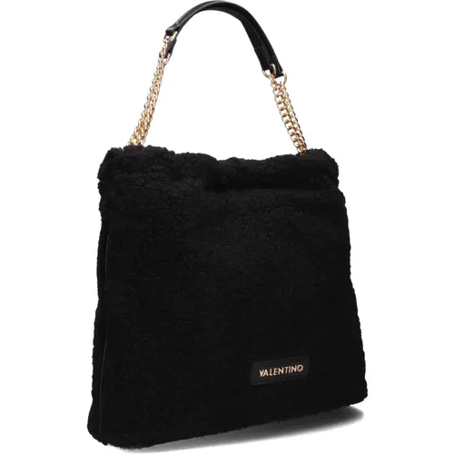 Klassische Schwarze Hobo-Tasche , Damen, Größe: ONE Size - Valentino by Mario Valentino - Modalova