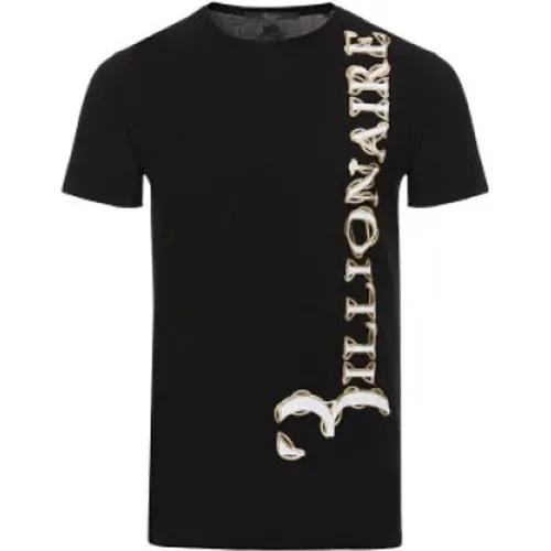 Cotton Logo Print T-Shirt , male, Sizes: S, XS - Billionaire - Modalova