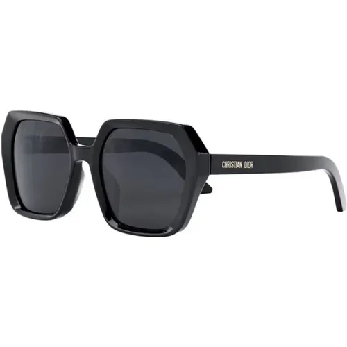 Schwarze Rauchlinse Stilvolle Sonnenbrille , unisex, Größe: 56 MM - Dior - Modalova