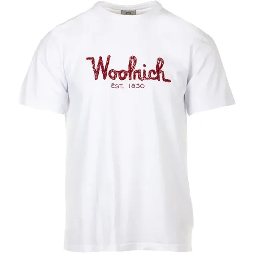T-shirts and Polos , male, Sizes: L, M, XL, S - Woolrich - Modalova