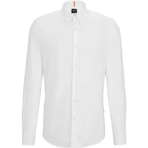 Plain Long Sleeve Shirt , male, Sizes: XL, L, M, 2XL - Hugo Boss - Modalova