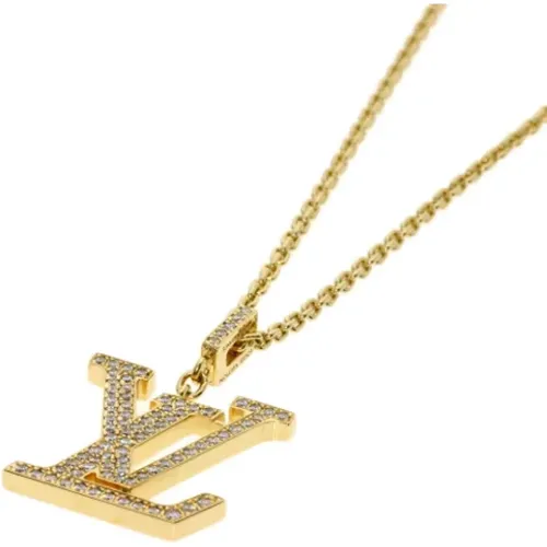 Pre-owned Gold necklaces , female, Sizes: ONE SIZE - Louis Vuitton Vintage - Modalova