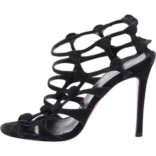 Pre-owned Suede sandals , female, Sizes: 4 UK - Christian Louboutin Pre-owned - Modalova