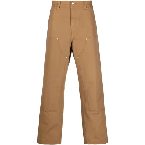 Logo Trousers with Zip and Button Closure , male, Sizes: W30 - Carhartt WIP - Modalova