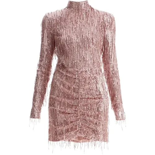 Sequin Fringe Mesh Mini Dress , female, Sizes: M - Rotate Birger Christensen - Modalova