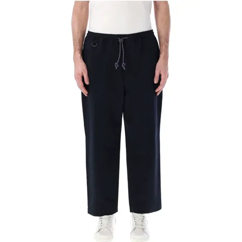 Navy Elastic Waistband Chino Pants , male, Sizes: M - Comme des Garçons - Modalova