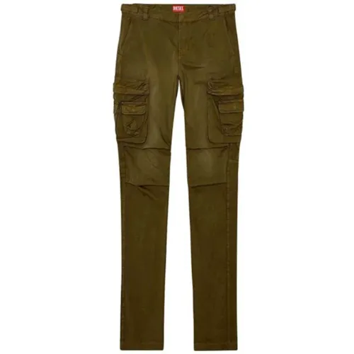Cargo Pants in Olive , male, Sizes: L, M, S - Diesel - Modalova