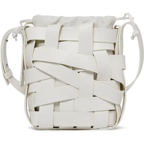 Bucket Bag with Interwoven Design , female, Sizes: ONE SIZE - Jil Sander - Modalova