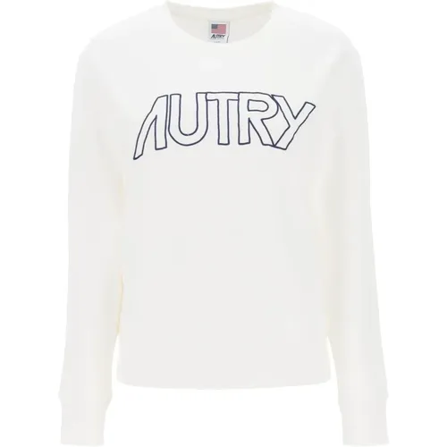 Embroidered Logo Sweatshirt , female, Sizes: S, XS - Autry - Modalova