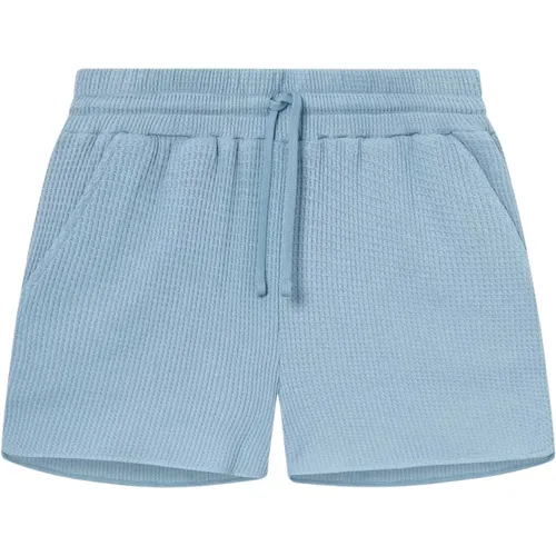 Waffelmuster Kordelzug Shorts , Damen, Größe: M - Nikben - Modalova