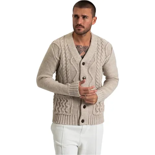 Strickjacke aus Wollmischung , Herren, Größe: M - BomBoogie - Modalova