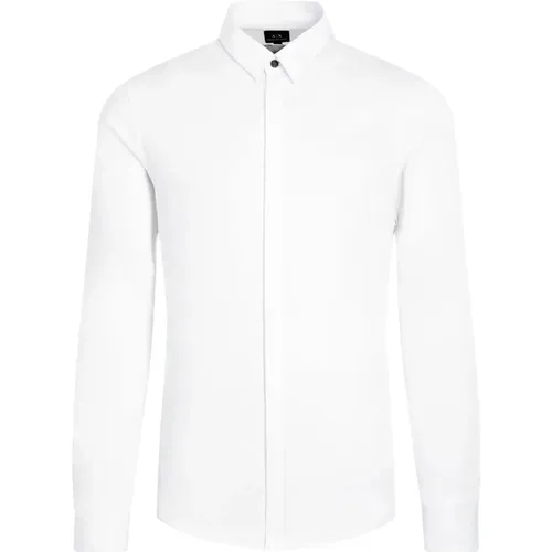 Slim Fit Weiße Formelle Hemd - Armani Exchange - Modalova