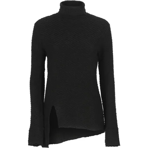 Schwarzer Wollmischung Rollkragenpullover , Damen, Größe: M - NÜ Denmark - Modalova