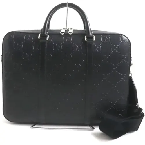 Pre-owned Leder aktentasche - Gucci Vintage - Modalova