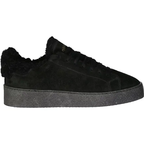 Stylish Leather Sneakers for Men , male, Sizes: 7 1/2 UK - Dsquared2 - Modalova