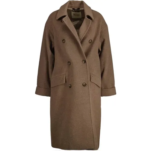 Elegant Long Wool Coat with Button Closure , female, Sizes: S - MOS MOSH - Modalova
