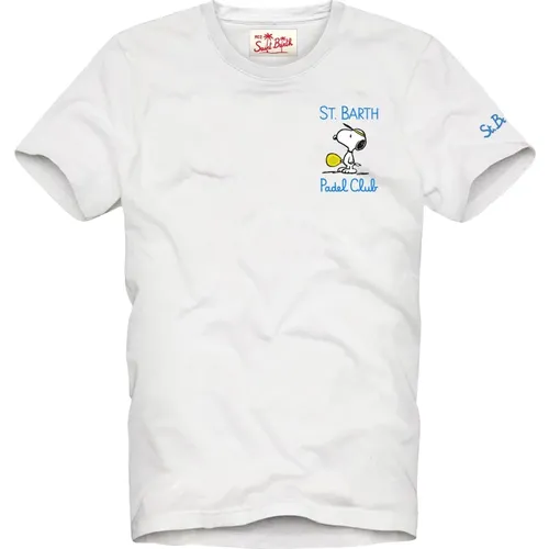 Snoopy Padel Club T-Shirt , Herren, Größe: M - MC2 Saint Barth - Modalova