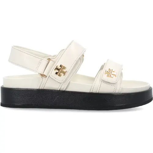 Ivory Closed Flat Sandals Kira Aw24 , female, Sizes: 4 1/2 UK, 5 UK - TORY BURCH - Modalova