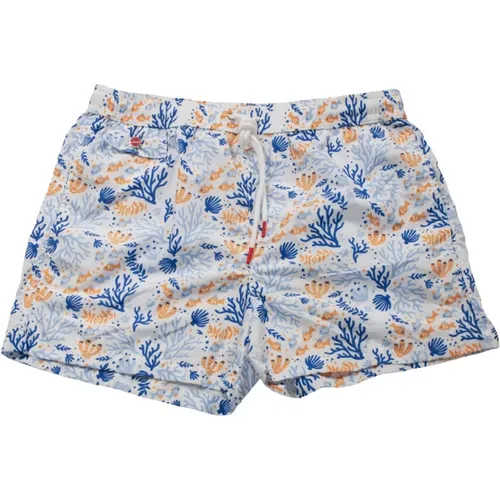 Short Polyester Beach Boxer Swimwear , male, Sizes: L, M - Kiton - Modalova