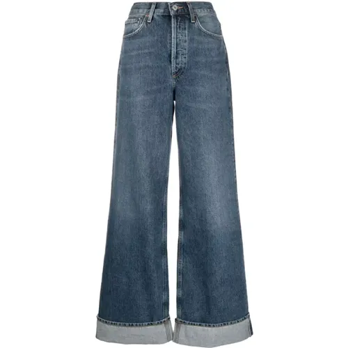 High Rise Wide Leg Jeans , female, Sizes: W25 - Agolde - Modalova