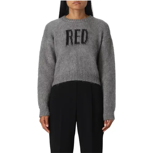 Elegant Knit Pullover with Round Neckline , female, Sizes: M, S - RED Valentino - Modalova