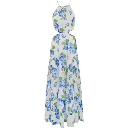 Floral Maxi Dress with Cut-Outs , female, Sizes: L, S - MC2 Saint Barth - Modalova