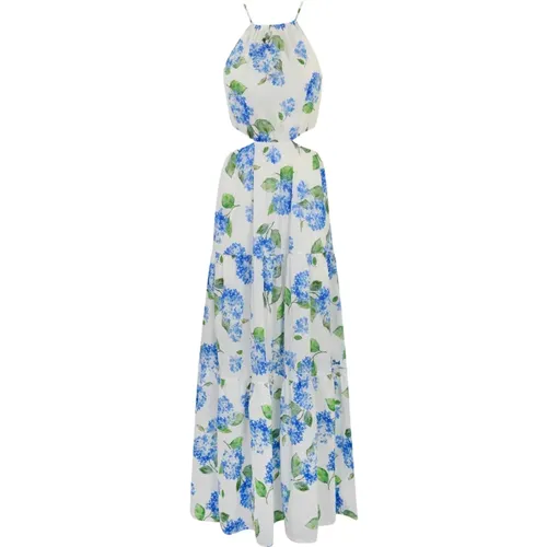 Floral Maxi Dress with Cut-Outs , female, Sizes: L, S, XS, M - MC2 Saint Barth - Modalova