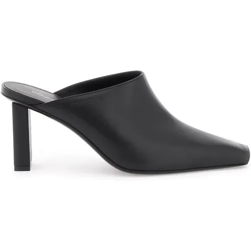 Leather Mules with Cut-Out Detailing , female, Sizes: 3 UK, 5 UK, 4 UK, 6 UK, 7 UK - Courrèges - Modalova