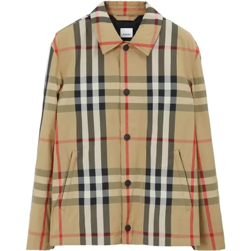 Check Shirt Jacket Archive , male, Sizes: M - Burberry - Modalova