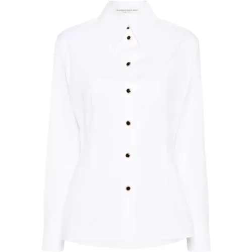 Long Sleeve Shirt Poplin Collar , female, Sizes: XS - Alessandra Rich - Modalova