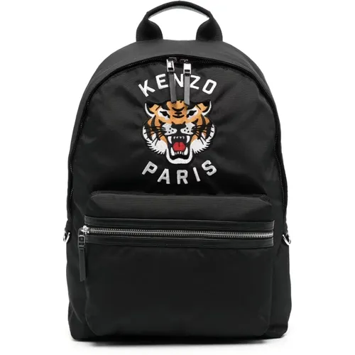 Varsity Tiger Embroidered Backpack , unisex, Sizes: ONE SIZE - Kenzo - Modalova