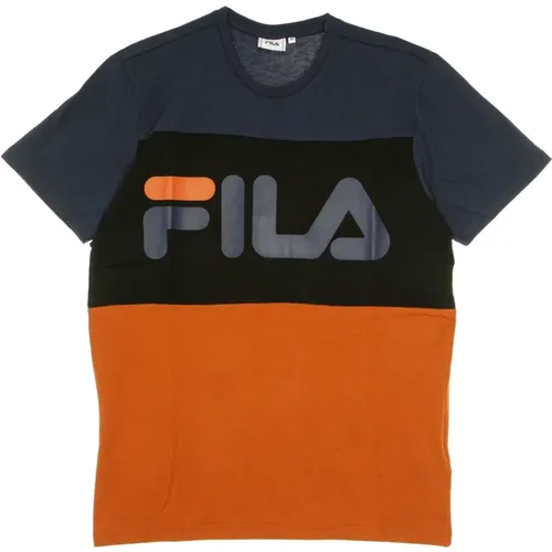 Cinnamon Stick/Black Iris Herren T-Shirt , Herren, Größe: L - Fila - Modalova