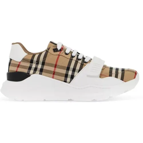 Vintage Check Fabric Sneakers , female, Sizes: 3 UK - Burberry - Modalova