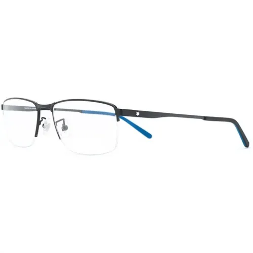 Klassische Schwarze Optische Brille , Herren, Größe: 56 MM - Montblanc - Modalova