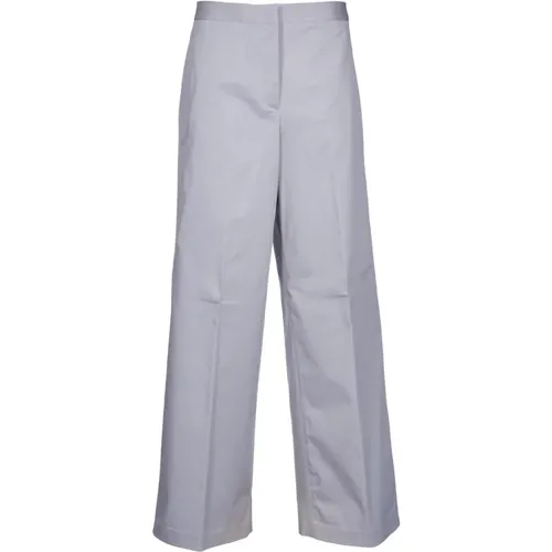 Wide Ankle Line Cotton Gabardine Pants , female, Sizes: XS, S - Fabiana Filippi - Modalova