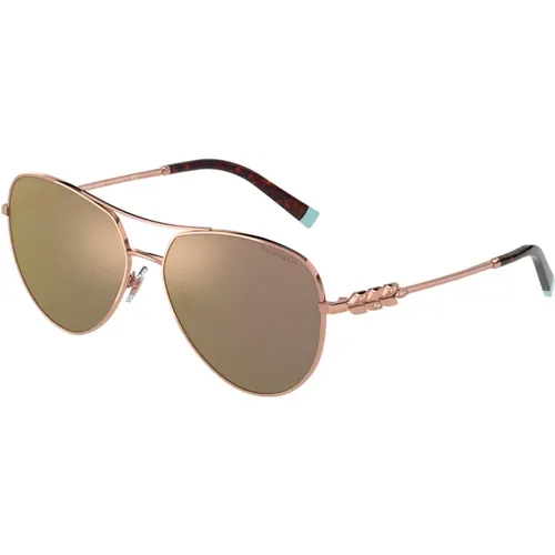 Sunglasses,Pale Gold/Brown Shaded Sonnenbrille - Tiffany - Modalova