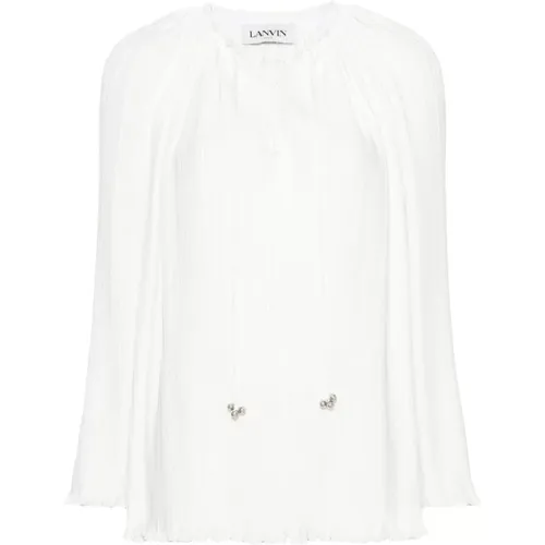 Gathered Plissé Blouse , female, Sizes: S - Lanvin - Modalova