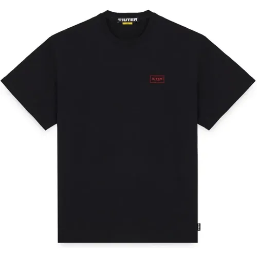 Chain T-Shirt, Schwarz, 100% Baumwolle , Herren, Größe: L - Iuter - Modalova