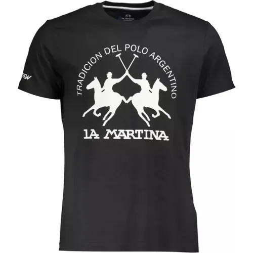 Cotton T-Shirt, Short Sleeves, Regular Fit , male, Sizes: 2XL, L, M, XL - LA MARTINA - Modalova