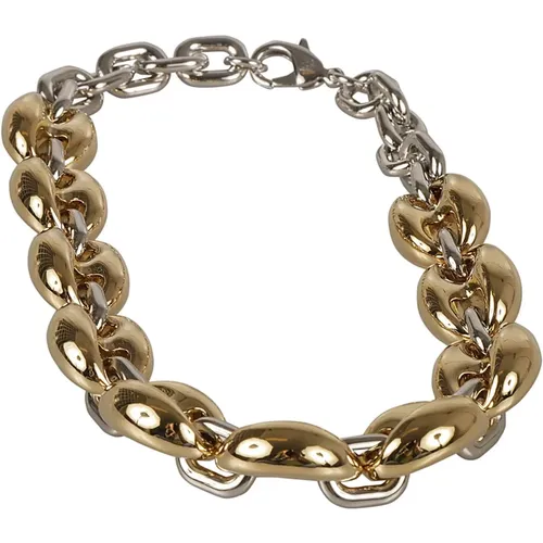 Chic Chain-Link Necklace Gold Silver , female, Sizes: ONE SIZE - Paco Rabanne - Modalova