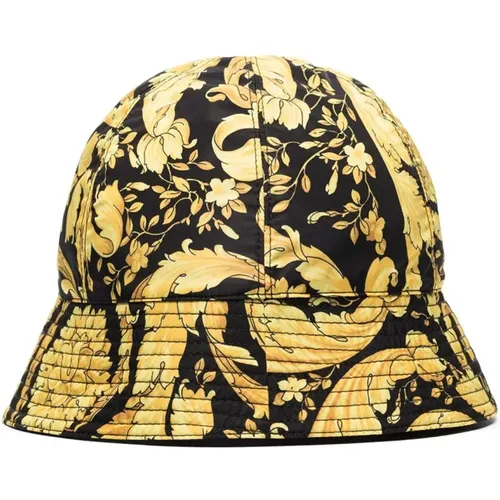 Barocco-print Bucket Hat , male, Sizes: 57 CM - Versace - Modalova