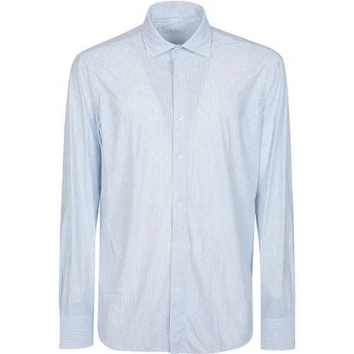 Bianco/Azzurro Slim Shirt , male, Sizes: XL, 2XL, L - Orian - Modalova