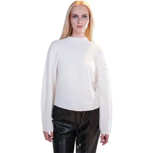 Black Float Stitch Sweater with Dolman Sleeves , female, Sizes: S - Liviana Conti - Modalova