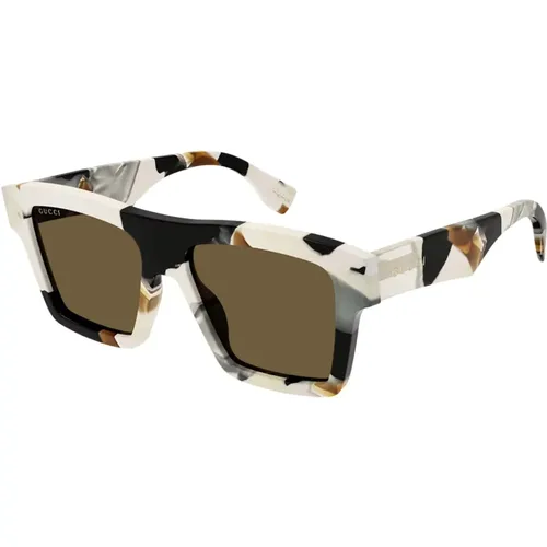 White Sunglasses for Women , female, Sizes: 55 MM - Gucci - Modalova
