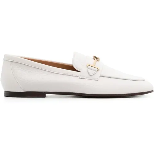 Weiße Lederloafer Elegante Slip-On Schuhe - TOD'S - Modalova