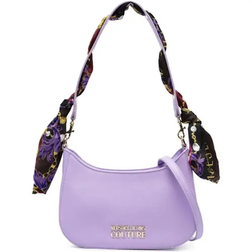 Lilac Multicolor Shoulder Bag with Adjustable Strap , female, Sizes: ONE SIZE - Versace Jeans Couture - Modalova