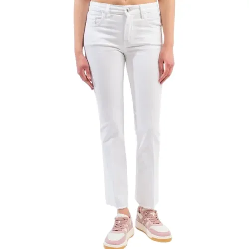 Weiße Denim Jeans , Damen, Größe: W26 - Fay - Modalova