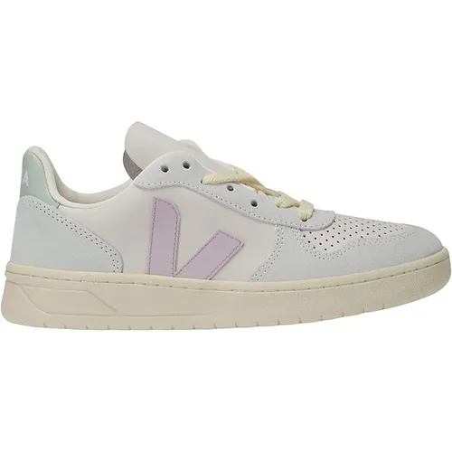 Pastel Leather Sneakers with Suede Details , female, Sizes: 6 UK, 7 UK, 5 UK, 8 UK, 3 UK - Veja - Modalova