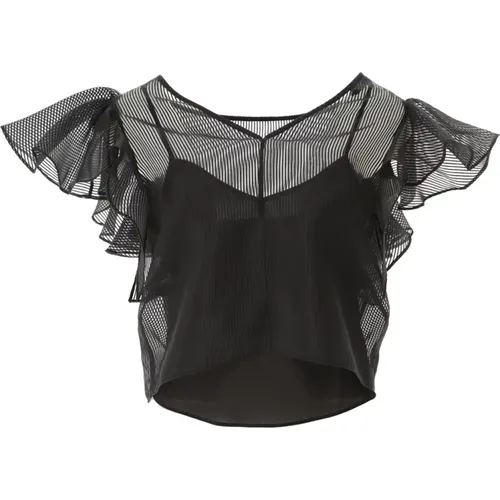 Met Gala Ruffle Top , female, Sizes: M, XS, S - Karl Lagerfeld - Modalova