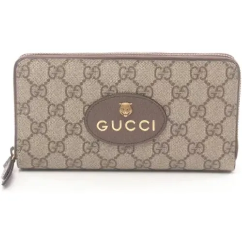 Pre-owned Coated canvas wallets , female, Sizes: ONE SIZE - Gucci Vintage - Modalova